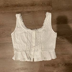 Princess Polly The Zita Top White Eyelet Lace Tank